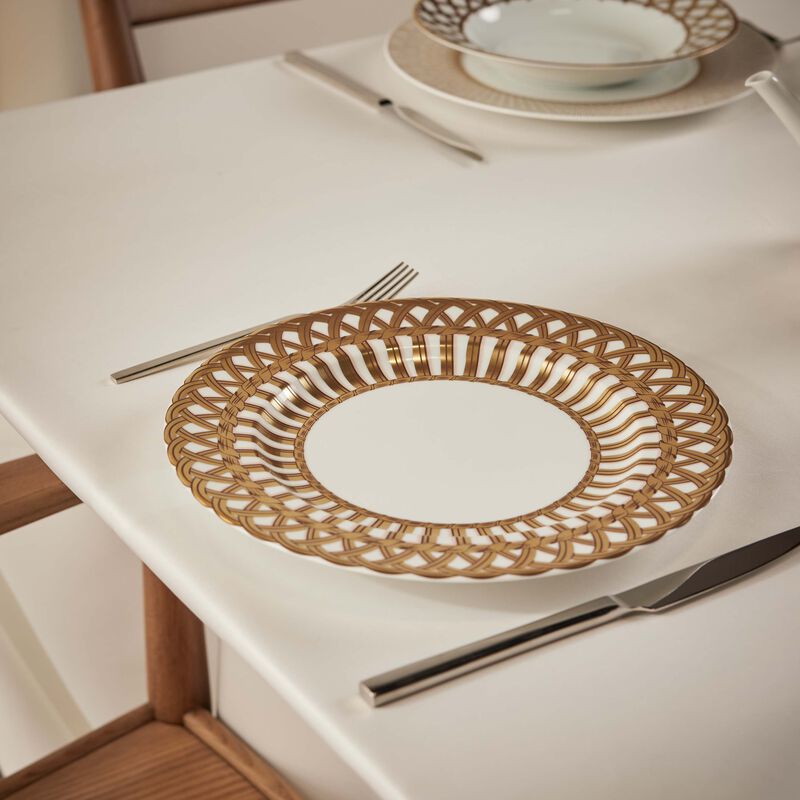 Vannerie Dinner Plate Gold 26Cm pinto paris vannerie dinner plate gold 26cm