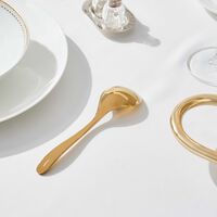 christofle l ame de cream soup spoon gold