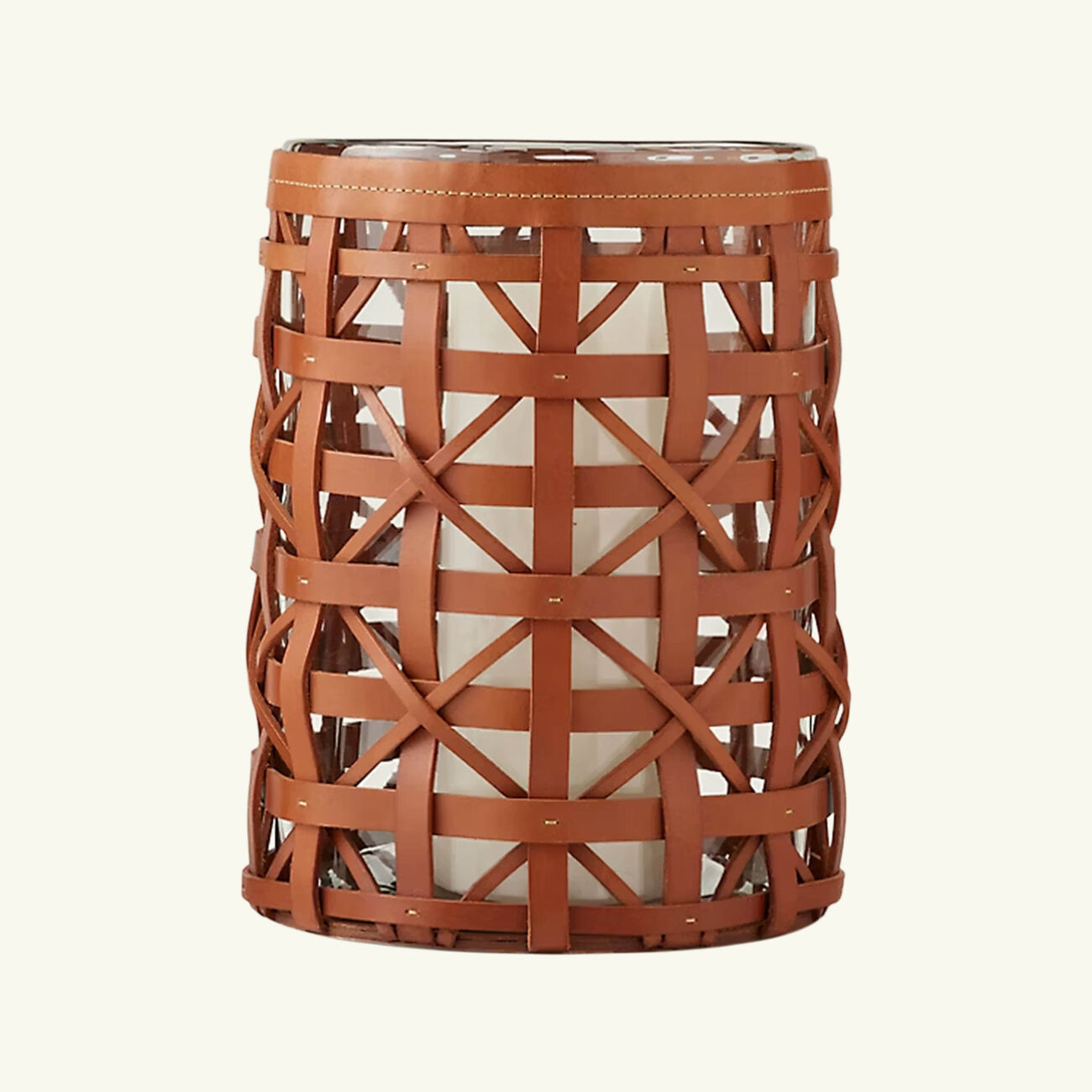 ralph lauren home preston hurricane candle holder large brown