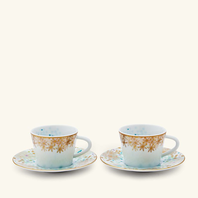Coffee Cup & Saucer Blue Set Of 2 bernardaud coffee cup saucer blue set of 2