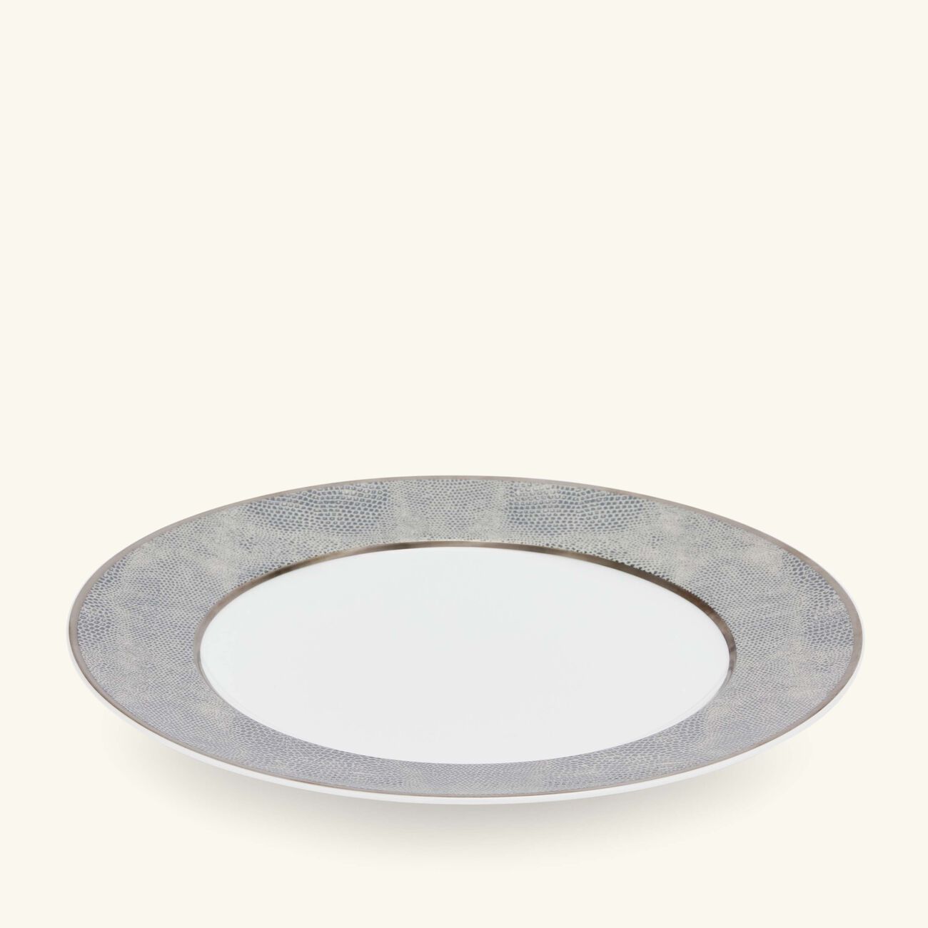 bernardaud sauvage dinner plate round grey 26cm