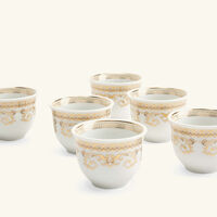 versace medusa gala arabic coffee cup white set of 6