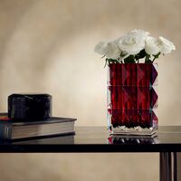 baccarat louxor vase small red