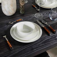forge de laguiole thuya wood cutlery set 24 pieces brown