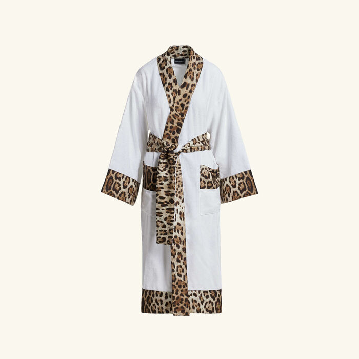 dolce gabbana casa cotton terry bath robe small white
