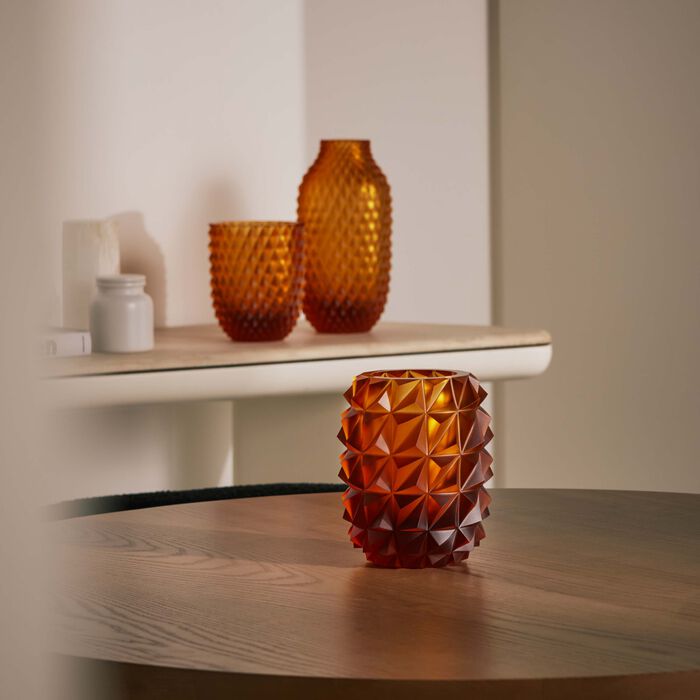 ruckl heroine vera vase round medium amber