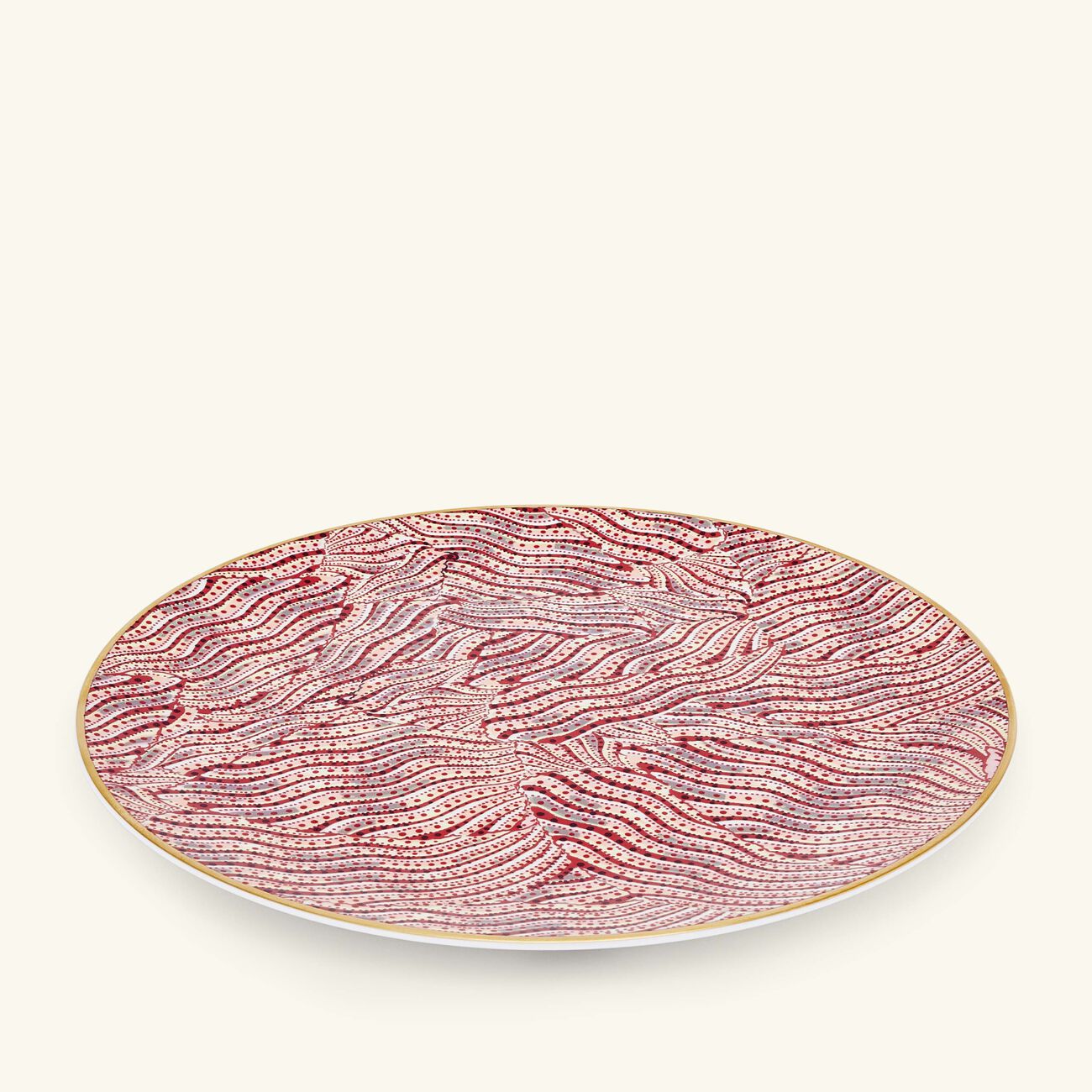 bernardaud collection braqueni charger plate round red 29cm