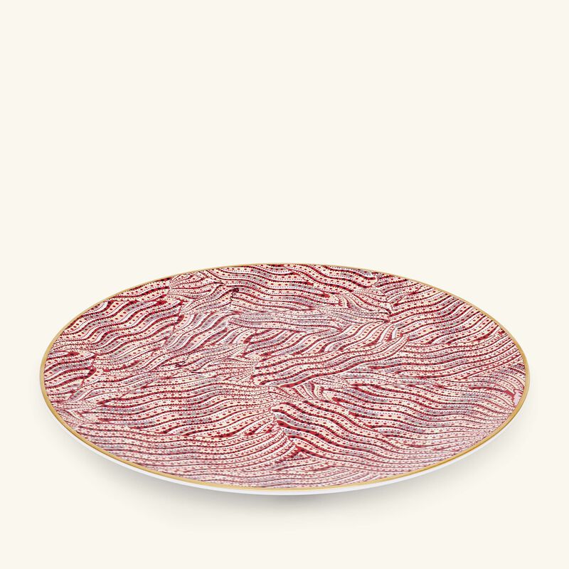 bernardaud collection braqueni charger plate round red 29cm