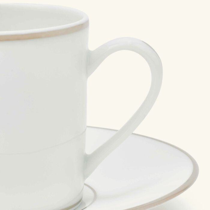 christofle gilded demitasse tea cup saucer silver