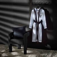dolce gabbana casa dg logo bath robe large white