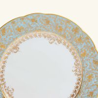 bernardaud eden turquoise dinner plate round blue 26cm