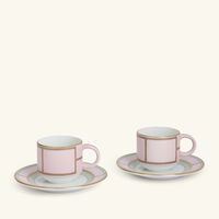 ginori 1735 diva coffee cup saucer pink set of 2
