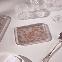 christofle jardin d eden serving tray rectangular small silver plated with gold