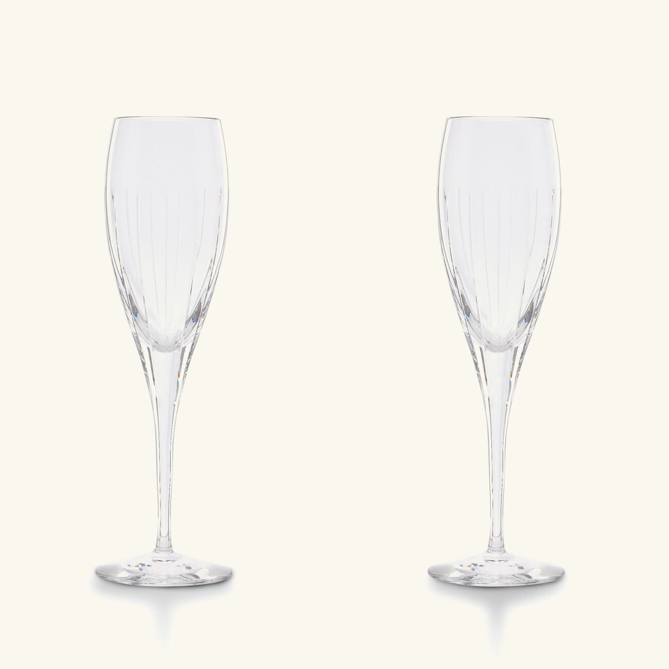 christofle iriana champagne glass clear set of 2