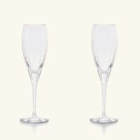 christofle iriana champagne glass clear set of 2