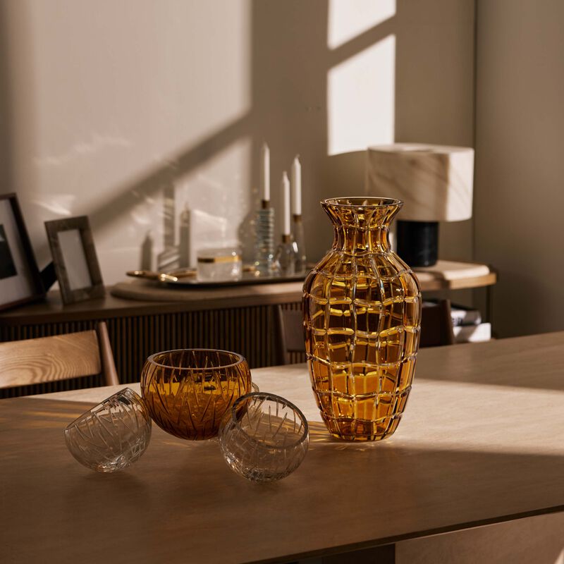 ماريو تشيوني مزهرية لاندمارك صفراء بحجم كبير