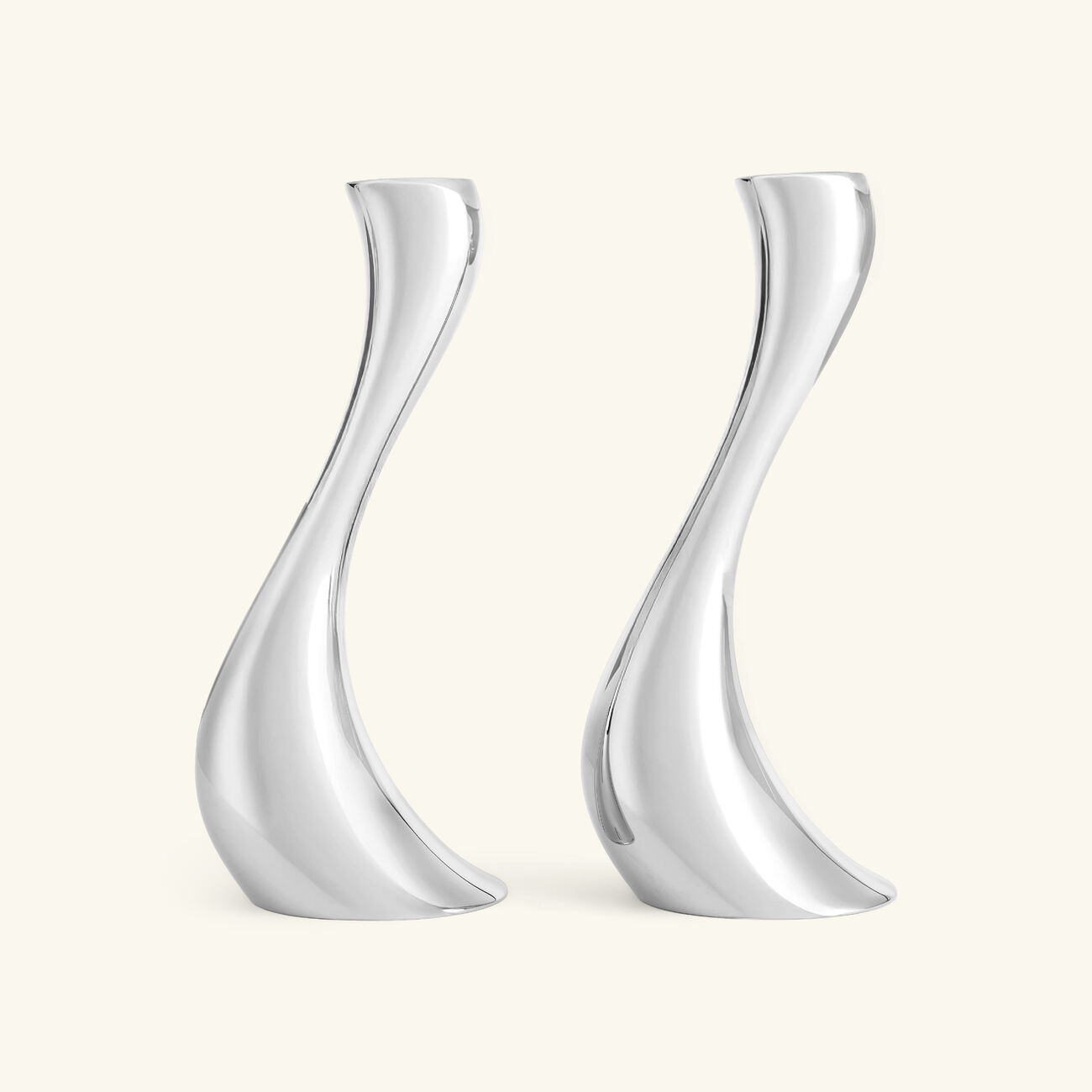 georg jensen cobra candleholder silver medium set of 2