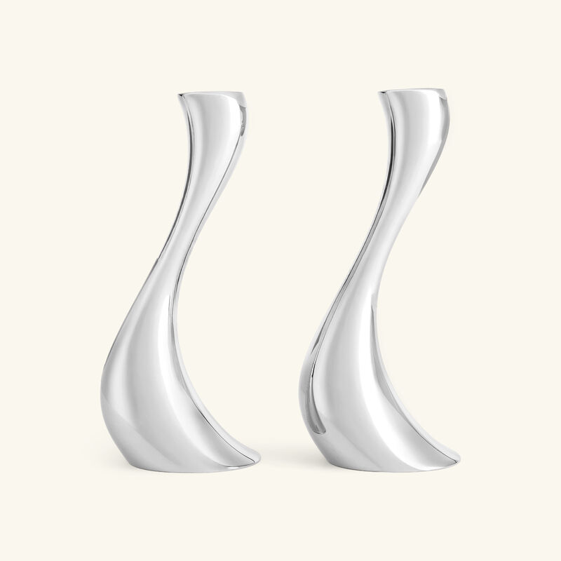 georg jensen cobra candleholder silver medium set of 2