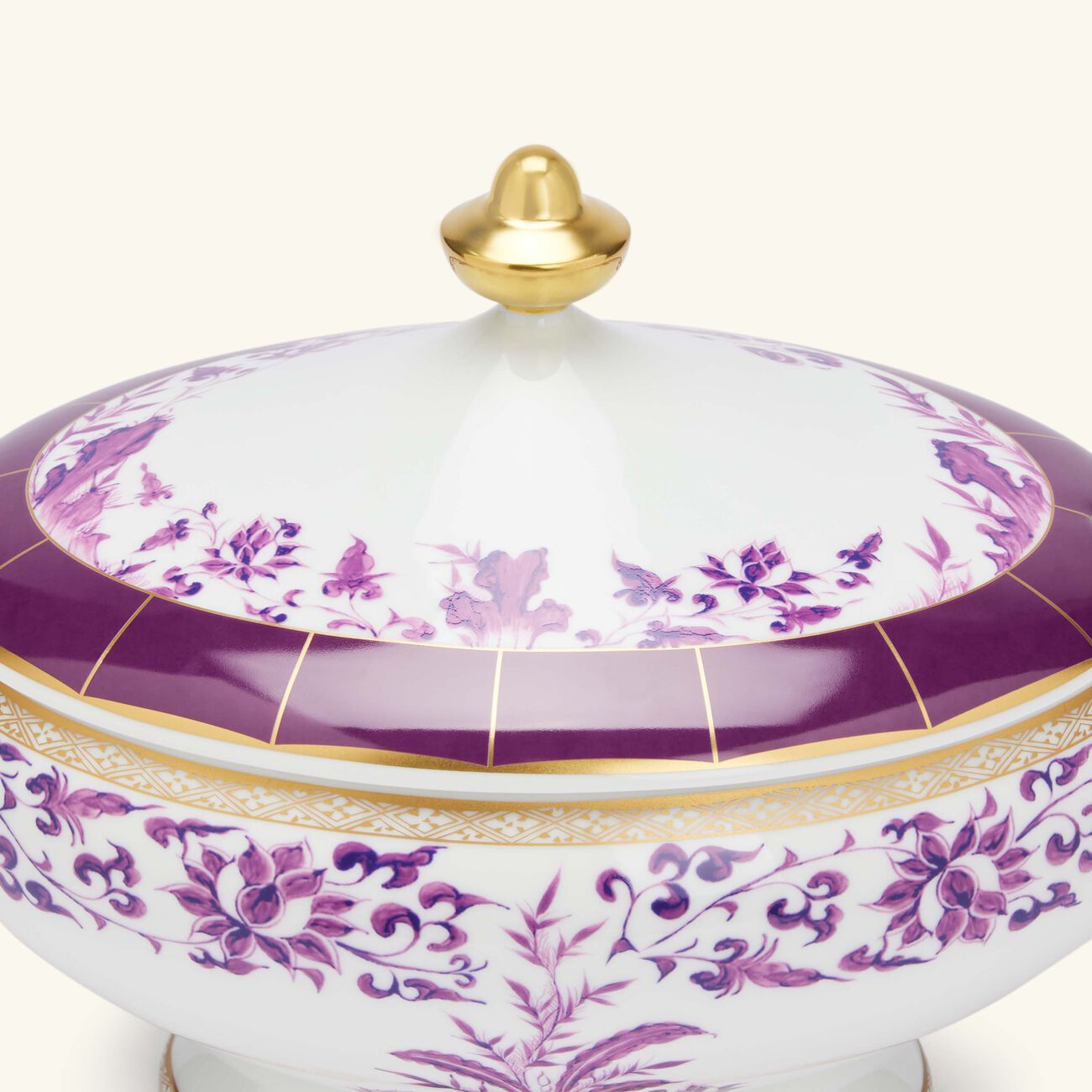 bernardaud prunus soup tureen purple