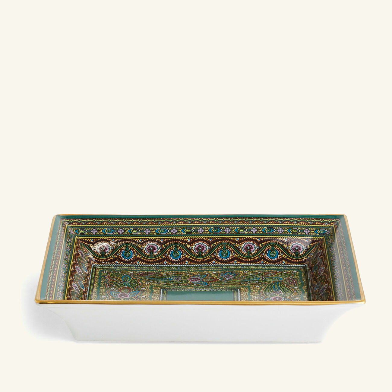 etro tartan trinket tray rectangular small green