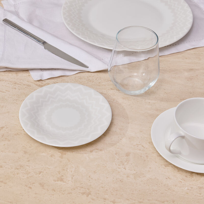 missoni home zig zag bread   butter plate round white 15 cm set of 2