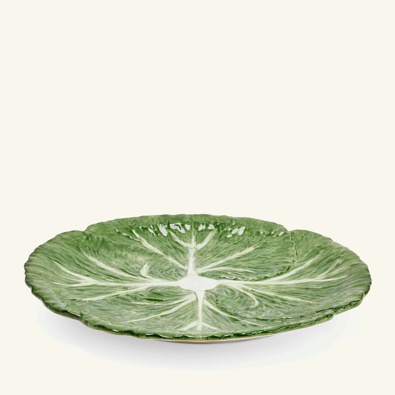 les ottomans radicchio dinner plate round green 30cm