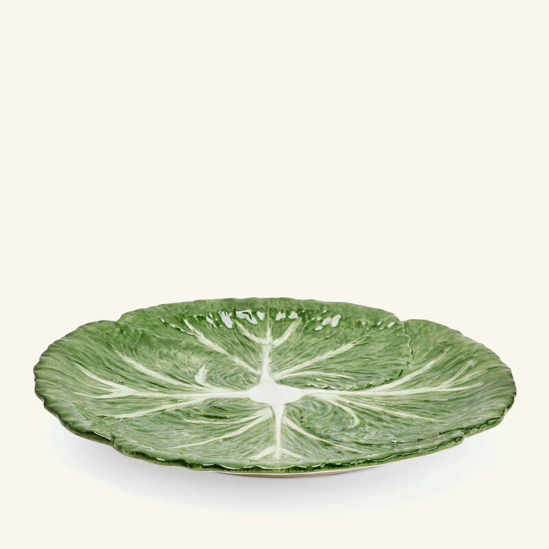 les ottomans radicchio dinner plate round green 30cm