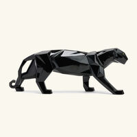 lladro panther sculpture large black