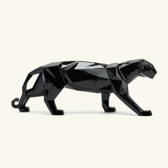 lladro panther sculpture large black