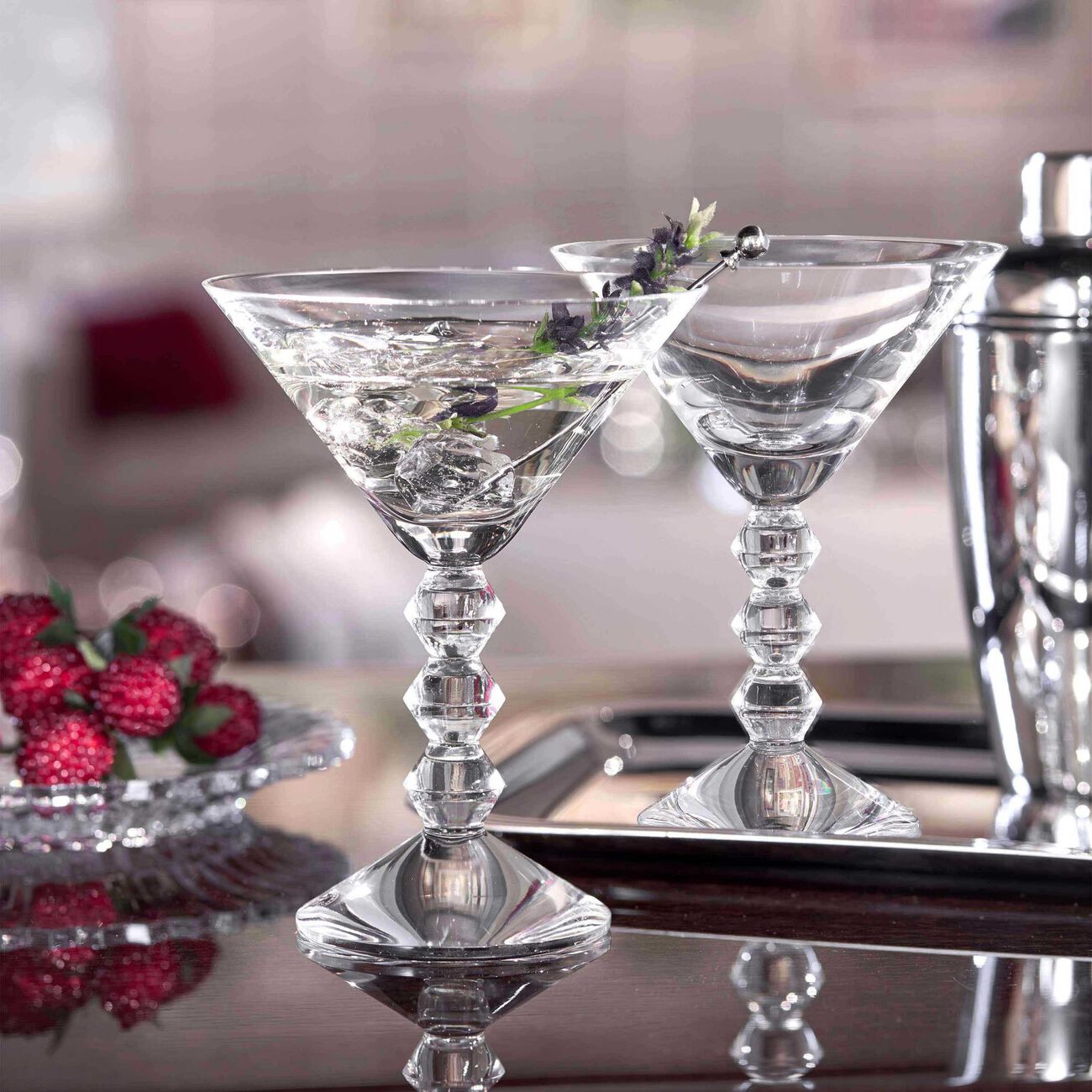 baccarat vega martini glass clear set of 2