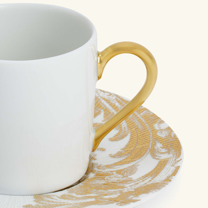 haviland stanislas coffee cup saucer gold set of 4
