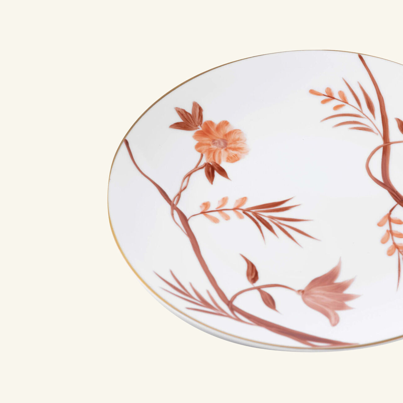 marie daage bouquet de vie orange dessert plate round orange 21cm