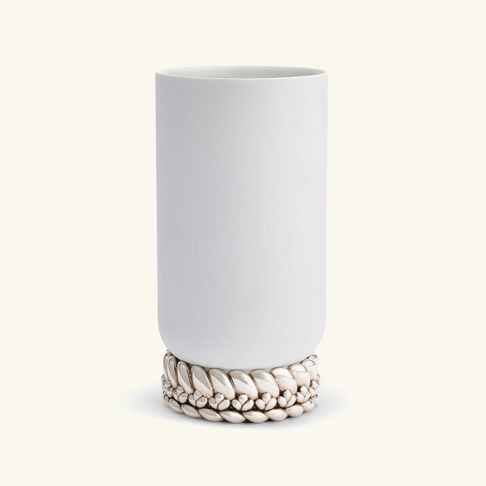christofle babylone vase medium white