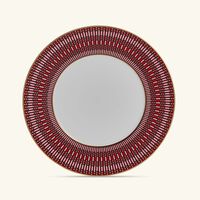 baccarat arcadia dinner plate round red 27cm set of 2