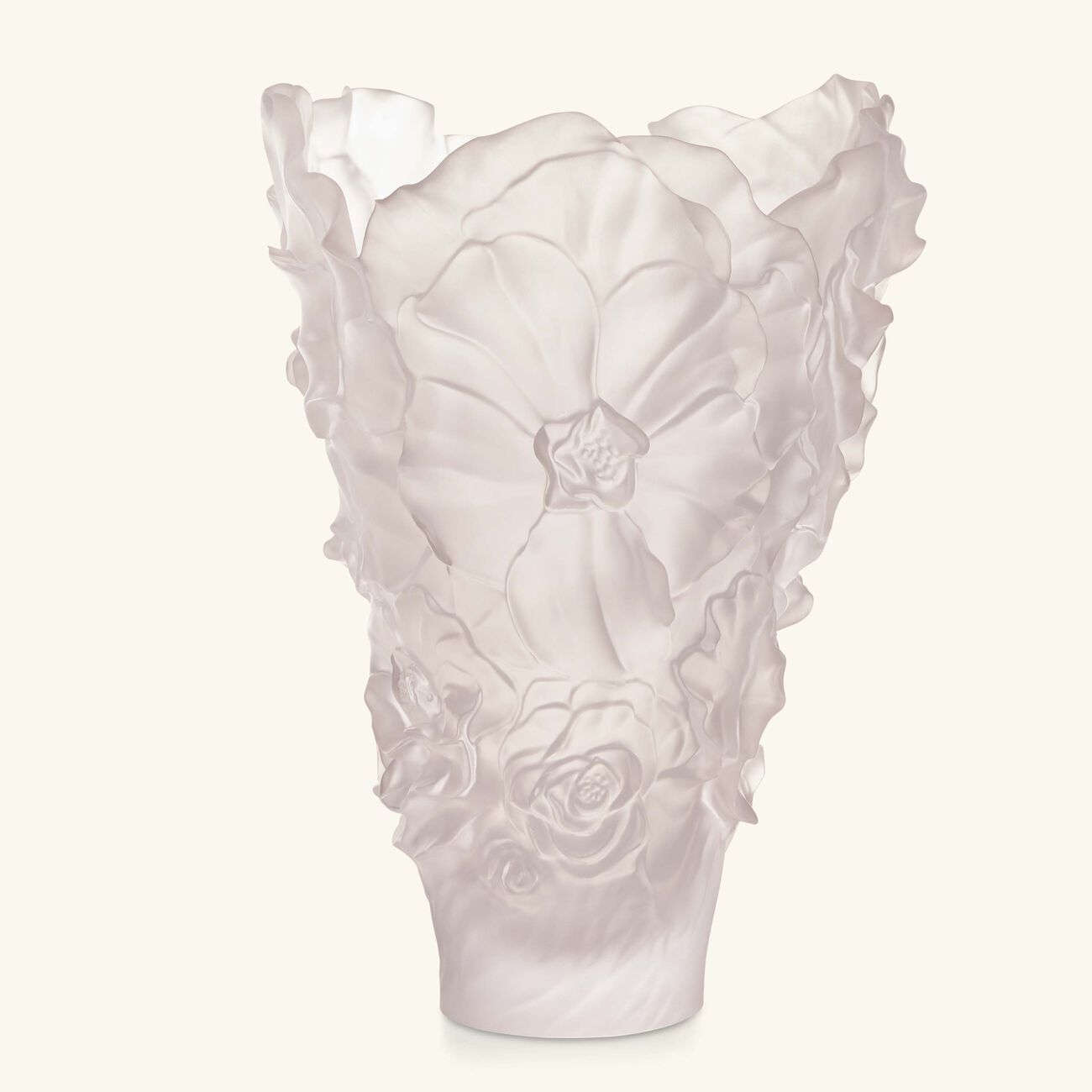 daum camellia vase large white