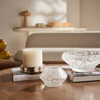 lalique terramineral caldera vase votive round mini clear