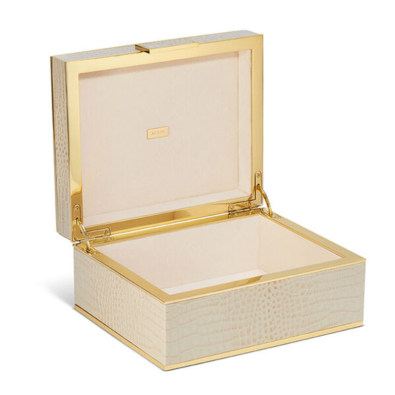 صندوق مجوهرات من جلد التمساح, large