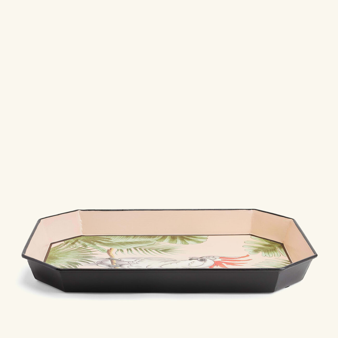 les ottomans fauna serving tray large pink