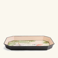 les ottomans fauna serving tray large pink