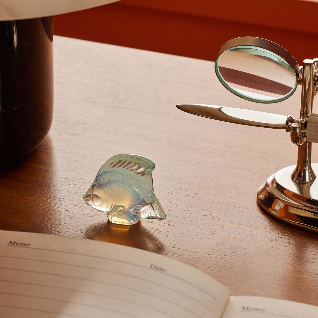 lalique fish figurine mini opal
