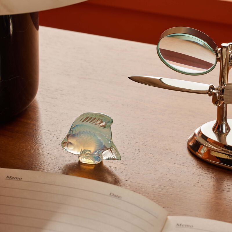 lalique fish figurine mini opal