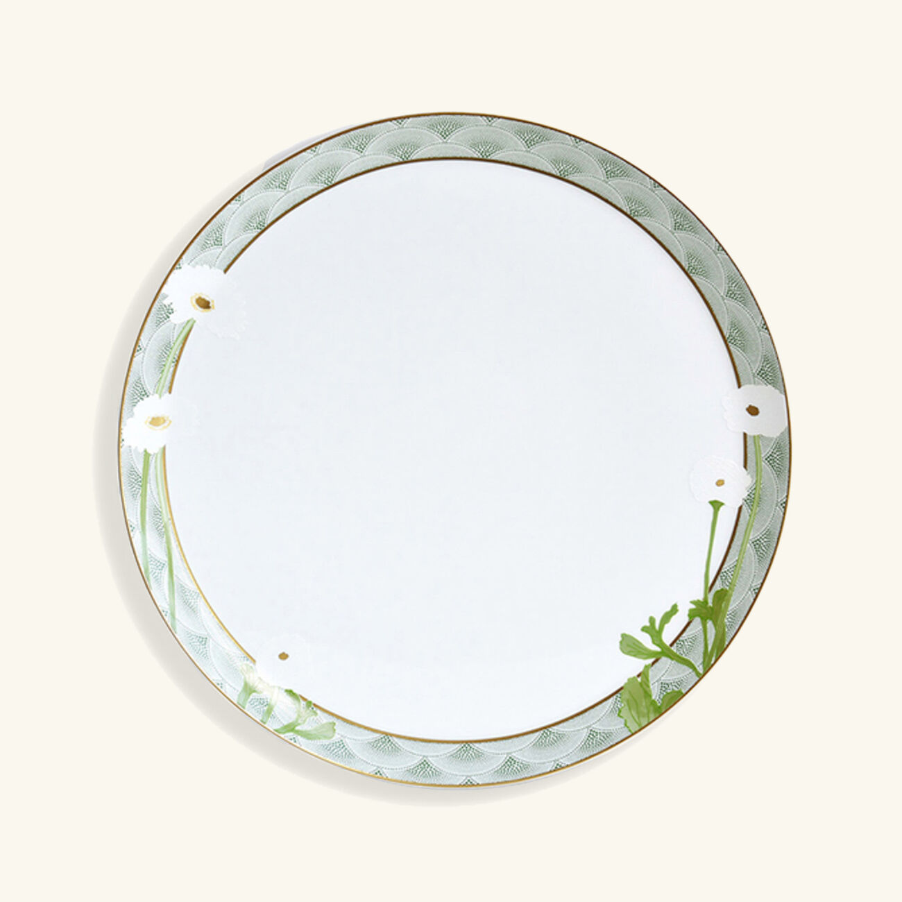 bernardaud praiana serving platter round green 32cm