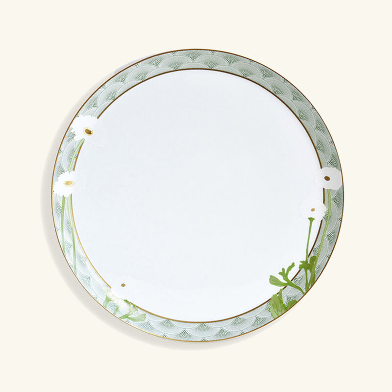 bernardaud praiana serving platter round green 32cm