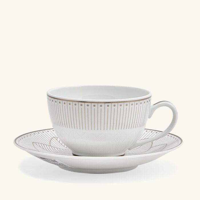 christofle malmaison imp riale coffee cup saucer gold set of 2