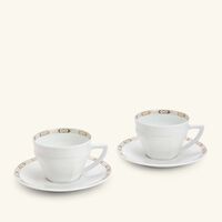 baccarat talleyrand tea cup saucer set of 2 gold