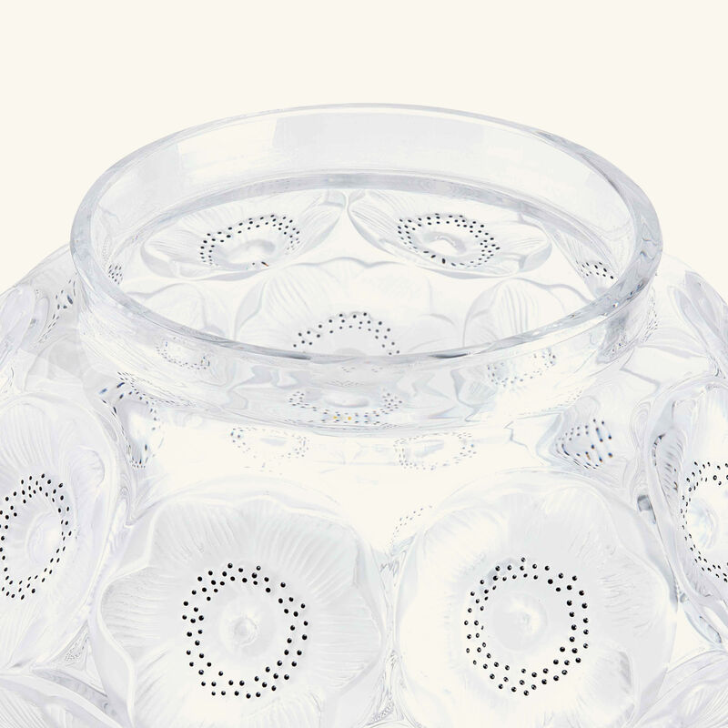 Anemones Vase Large Clear lalique anemones vase large clear