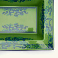 ginori 1735 oriente italiano malachite trinket tray square small green