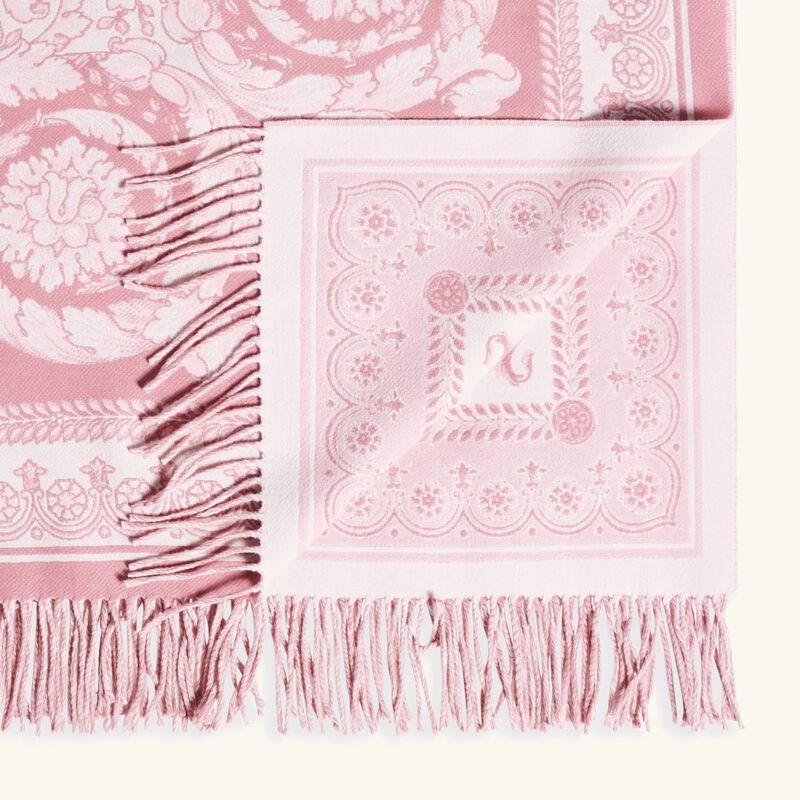 versace crete de fleur fringed blanket