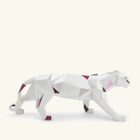 lladro panther sculpture small grey