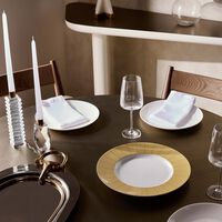 برناردو طبق إسناد الأطباق جاردان إنديان دائري باللون الذهبي 32 سم